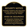 Signmission Parking Permits Are Required in This Area Unauthorized Vehicles Will Be Towed Aviso, BG-1818-22969 A-DES-BG-1818-22969